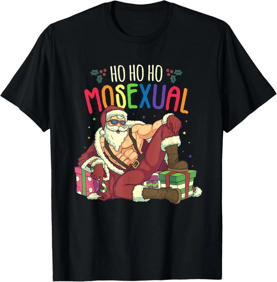 Ho Ho Ho Mosexueller Gay Nikolaus LGBT Witz Gay Pride Weihnachten T-Shirt