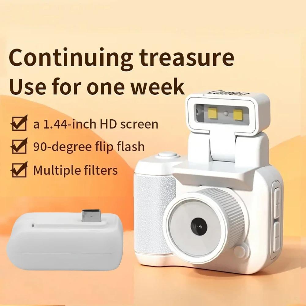 HD 1080p Mini Camera with LCD Screen Flash Lamp Portable Pocket Keychain Cam Video Recorder Digital Camera for Indoor Outdoor Home Sport