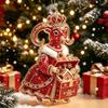 Shining Goat Hanging Ornament 2D Flat Artificial Rhinestone Animal Hanging Decoration Embossed Pattern Goat Pendant