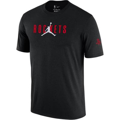 Camiseta Solta de Gola Redonda com Letra Masculina Tops Preto DA6510-010