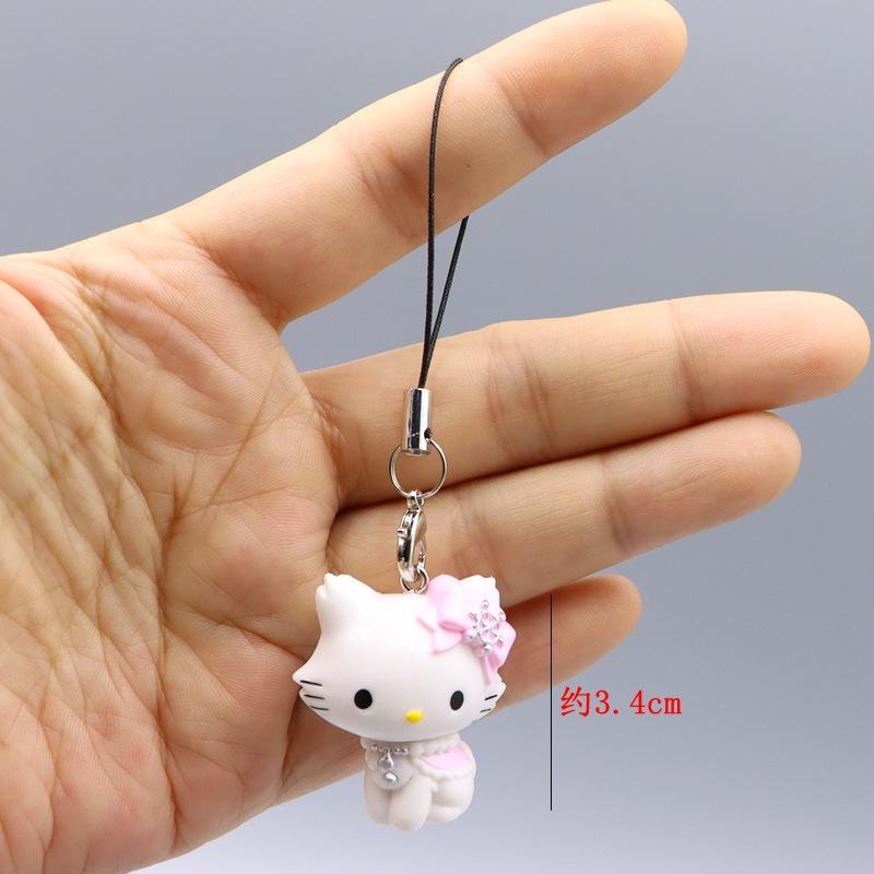 kawaii Hello Kitty Toy Pendant Cute Cat Phone Case Decorative Necklace Pendant Kawaii Women Accessories Festival Gifts