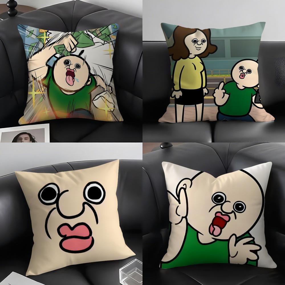 Funny Bbangbbangs Diary Cushion Cover Pillowcase Ultra Soft Skin Friendly Fabric Cloud Like Comfort & Concealed Zipper