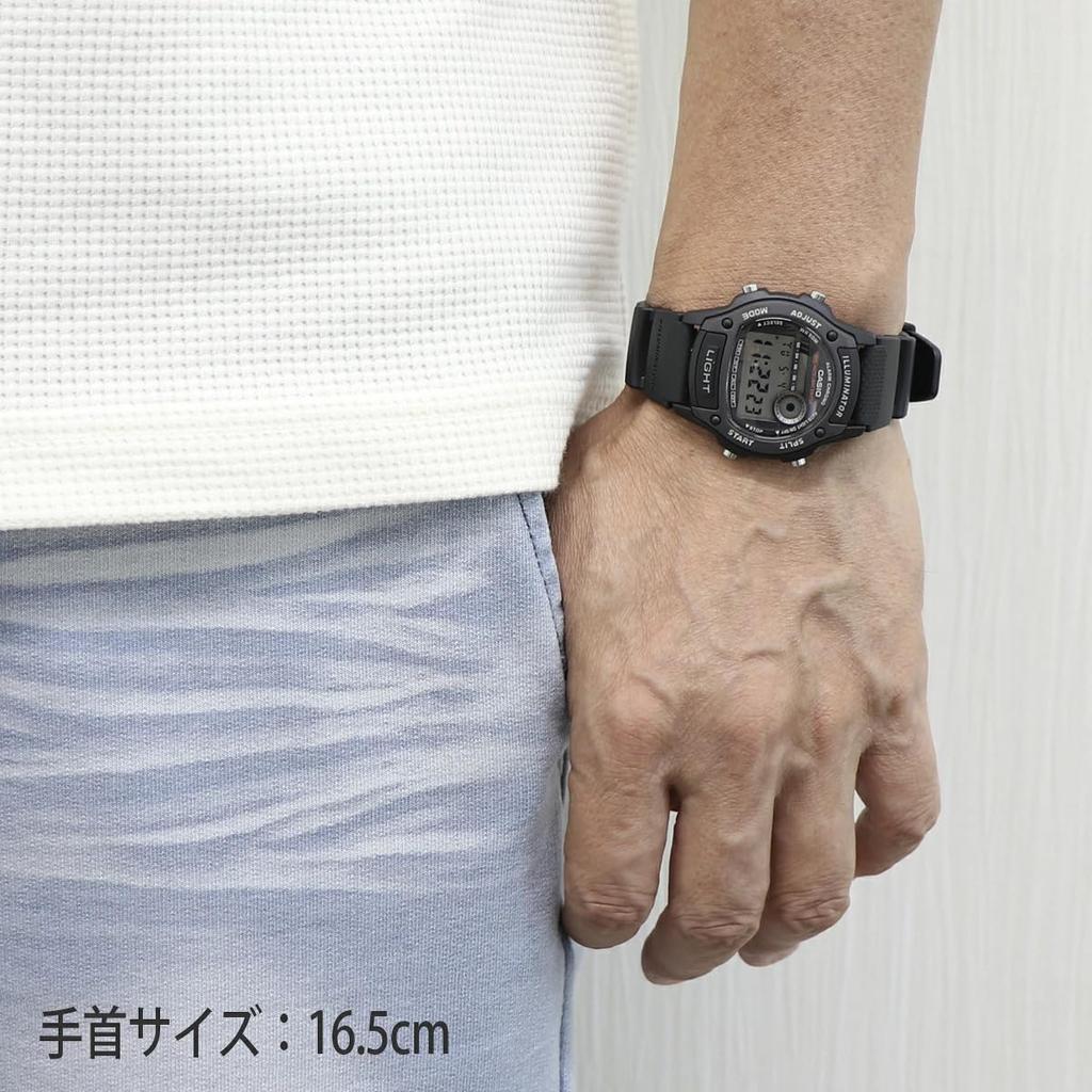 CASIO STANDARD DIGITAL Waterproof Lightweight Slim Simple Wristwatch with Auto Target Small W-220H Easy-to-Use Light, Alarm, Timer, Stopwatch, Time,