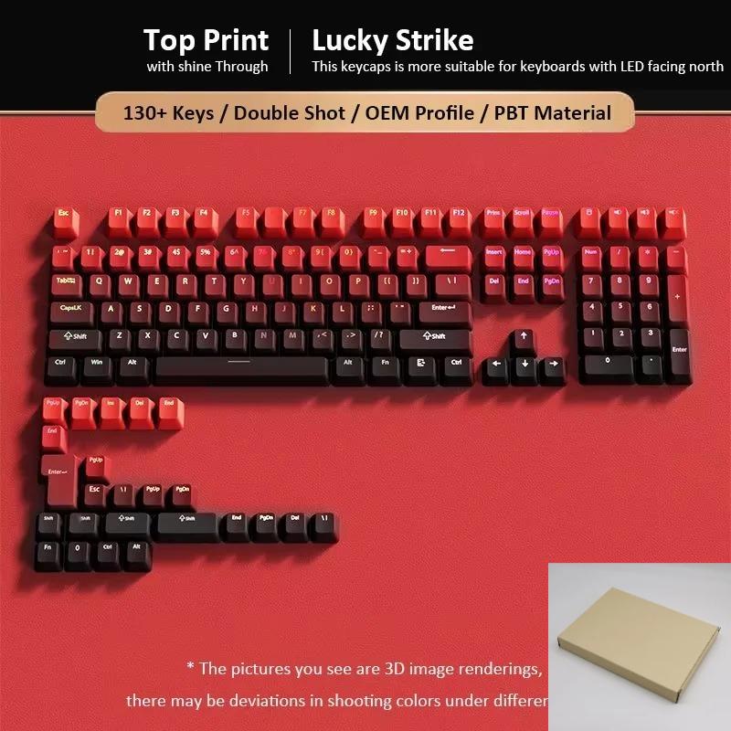 Xiaomi 2026 Lavender Top Print RGB Backlit Keycaps 135 Keys OEM Profile Shine Through PBT Double Shot Keycaps for MX Switches Keyboards
