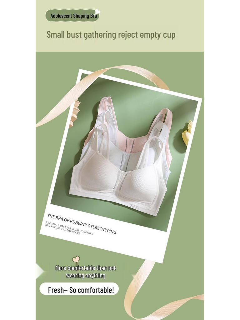Anfiya Junior High Breathable Girl's Bra - Soft, Smooth Pullover Vest Design