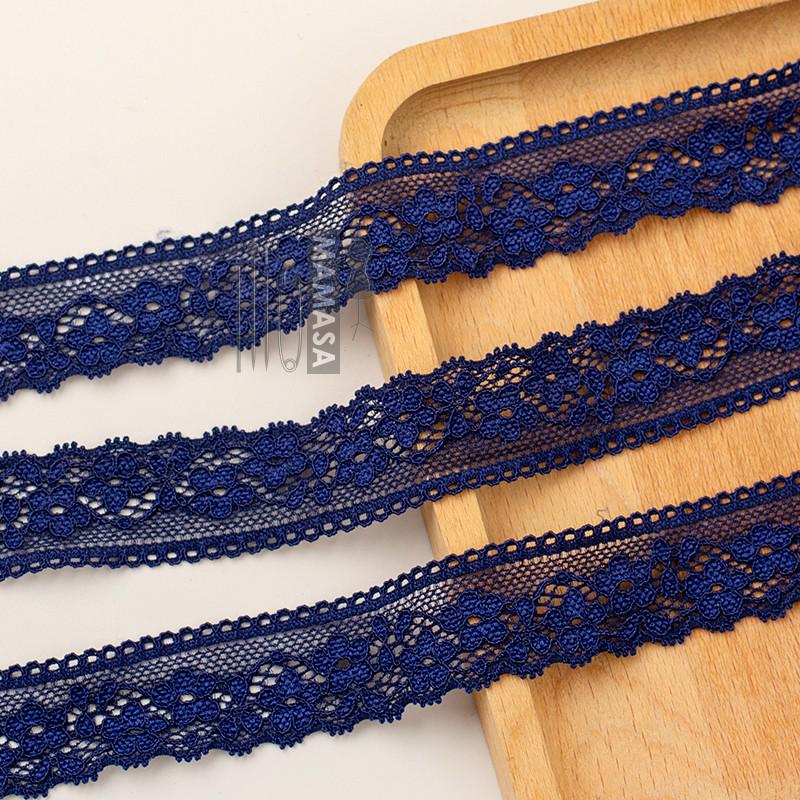 2.5cm Wide Colorful Elastic Lace Trim for DIY Underwear, Clothing, and Hair Accessories