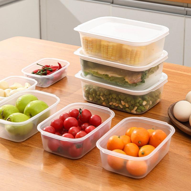High-Efficiency Microwave & Fridge Storage Solutions: Organized Kitchen with Durable Plastic Containers & Lids