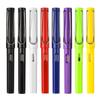 Refillable Ergonomic Fountain Pen for Students - Transparent Colored Plastic Design