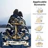 1PC Custom Name Nautical Anchor Tattoo Outdooor Flannel Blankets Throw Blanket All-Season Throw Gift Bedspread for Couch, Bed, Camping Holiday Birthda