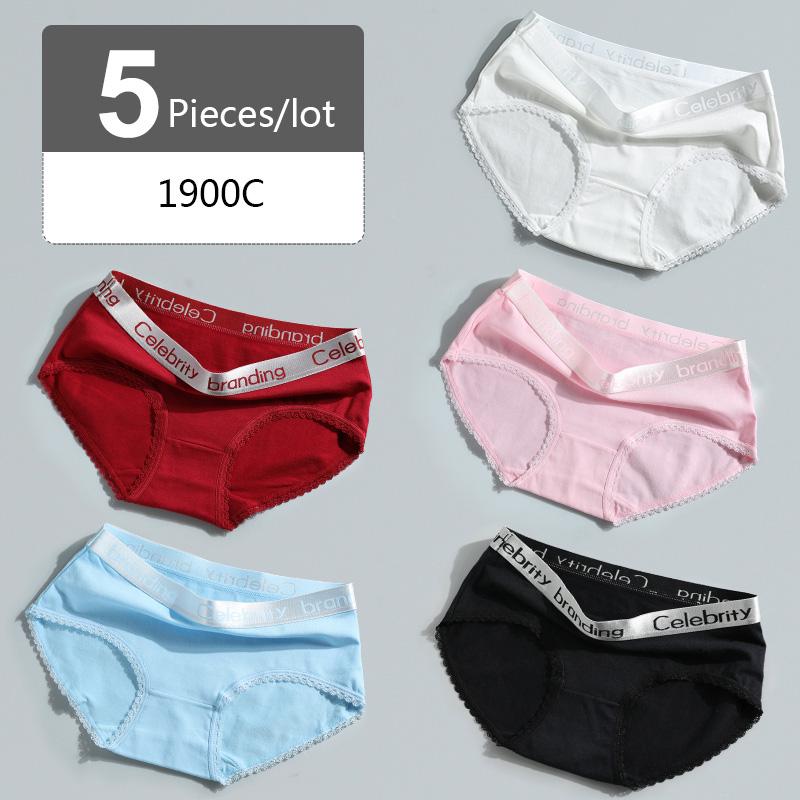 5Pcs Atmungsaktive Baumwolle Höschen frauen Unterwäsche Slips Damen Unterhosen Feamle Dessous Größe M-XXL