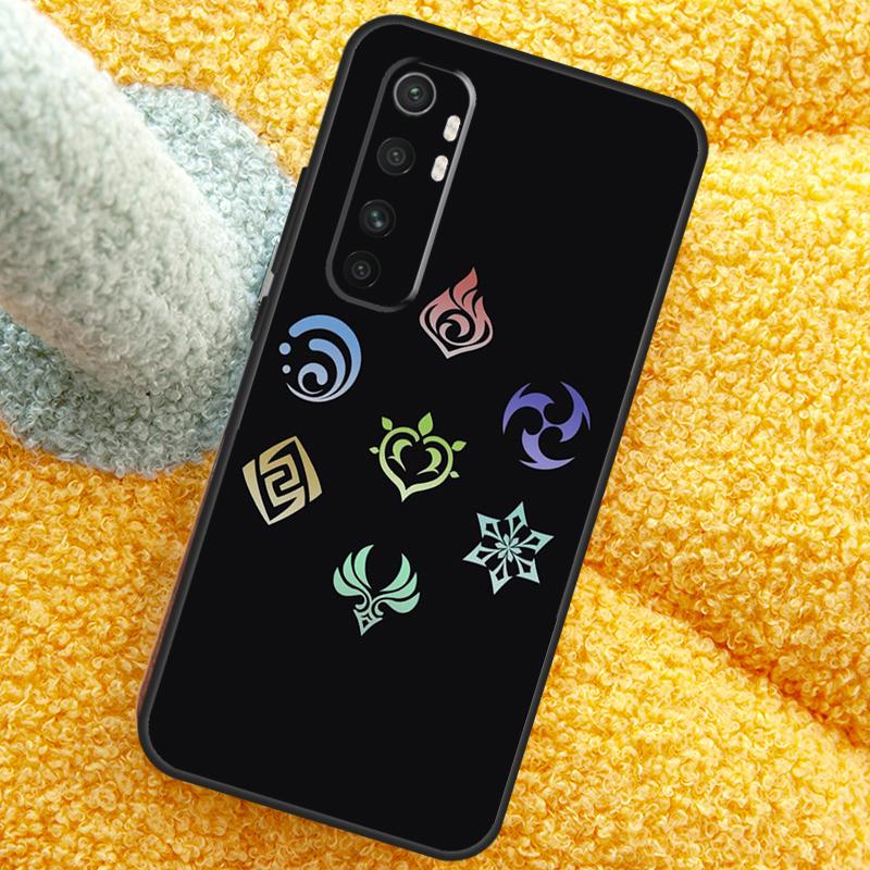 Genshin Impact Elements Case For POCO X3 X4 X5 F5 Pro M5s C40 F4 GT F3 Cover For Xiaomi 12T 11T Pro 12 13 Lite 12X