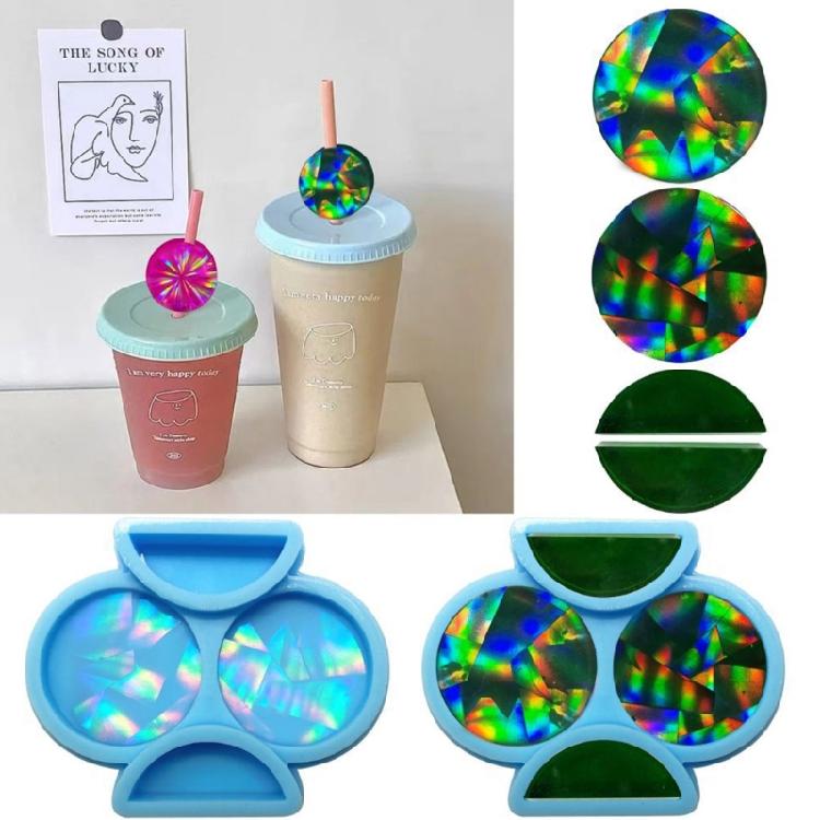 Straw Topper Attachment Silicone Mold Holographic Mold Straw Topper Resin Mold