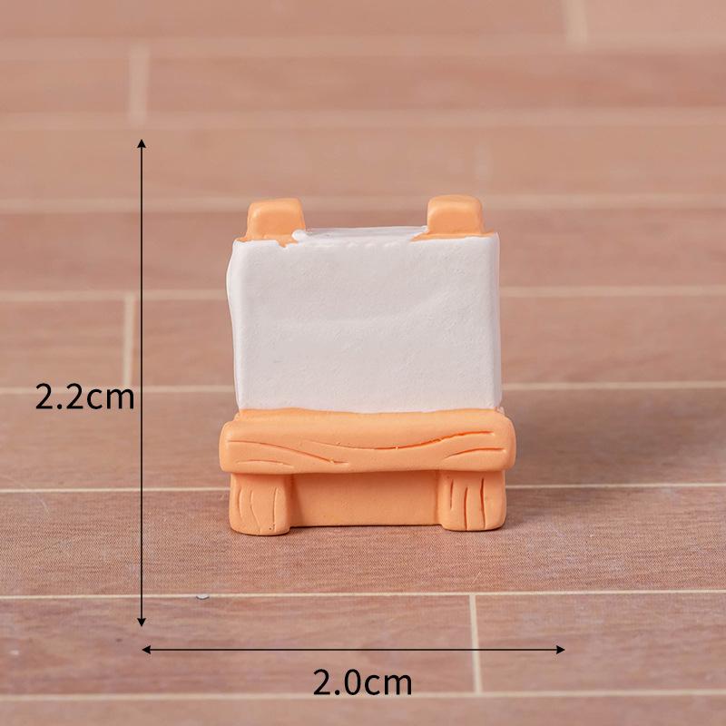 Mini Malerei Kleine Weiße Hund Figur Cartoon Welpe Ornament Mikro Landschaft Auto Innenraum Heim Desktop Dekoration