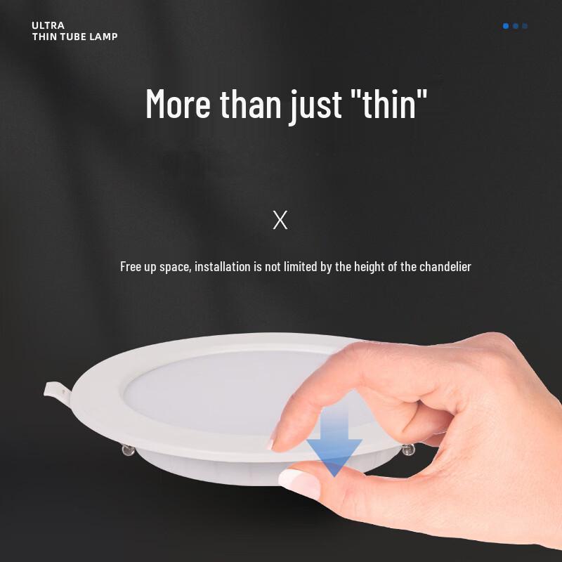 8-Inch Ultra-Thin Portable Recessed-Fit LED Light