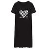 Abito T-shirt Estivo da Donna a Maniche Corte In The Lungo Ampio Sottile Sopra il Ginocchio Abito Lungo Semplice Moda