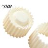 Kitchen Baking Tools 2-in-1 Round Mooncake Mold, Double Ended Pastry Press with Scallop And Non-stick Cookie Spiral Embossing for DIY Baking, Handheld