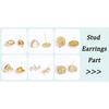 18K Gold Plated Brass Square Connector Clasps Pearl Clasps Fastener For Bracelet Necklace Making Accessories Jewelry Materials