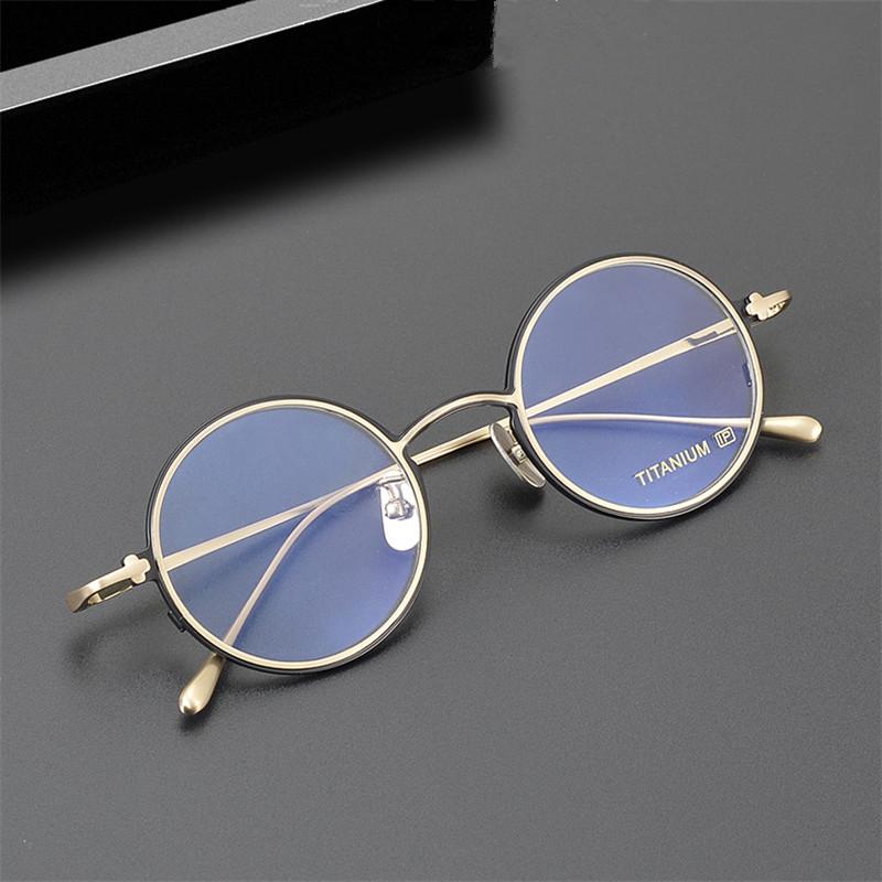 Japanese Brand Pure Titanium Glasses Frame Men Women Retro Round Spectacles Eyeglasses Myopia Optical Prescription Read Eyewear