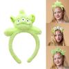 Cute 3-Eye Alien Shape Hair Hoop Women Spa Wash Face Makeup Headband for Photoshoot Party Hair Accessories