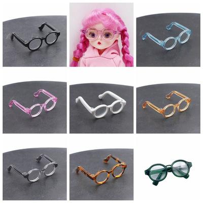 Plastic Doll Mini Glasses Miniature Doll Eyeglasses 4.5 Cm/1.77 In Doll Accessory  Doll Ornament