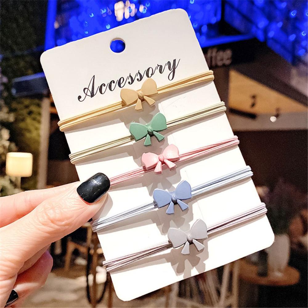 

Cute Women Girl High Elastic Bow Hair Tie Rope Hair Ring Random Color