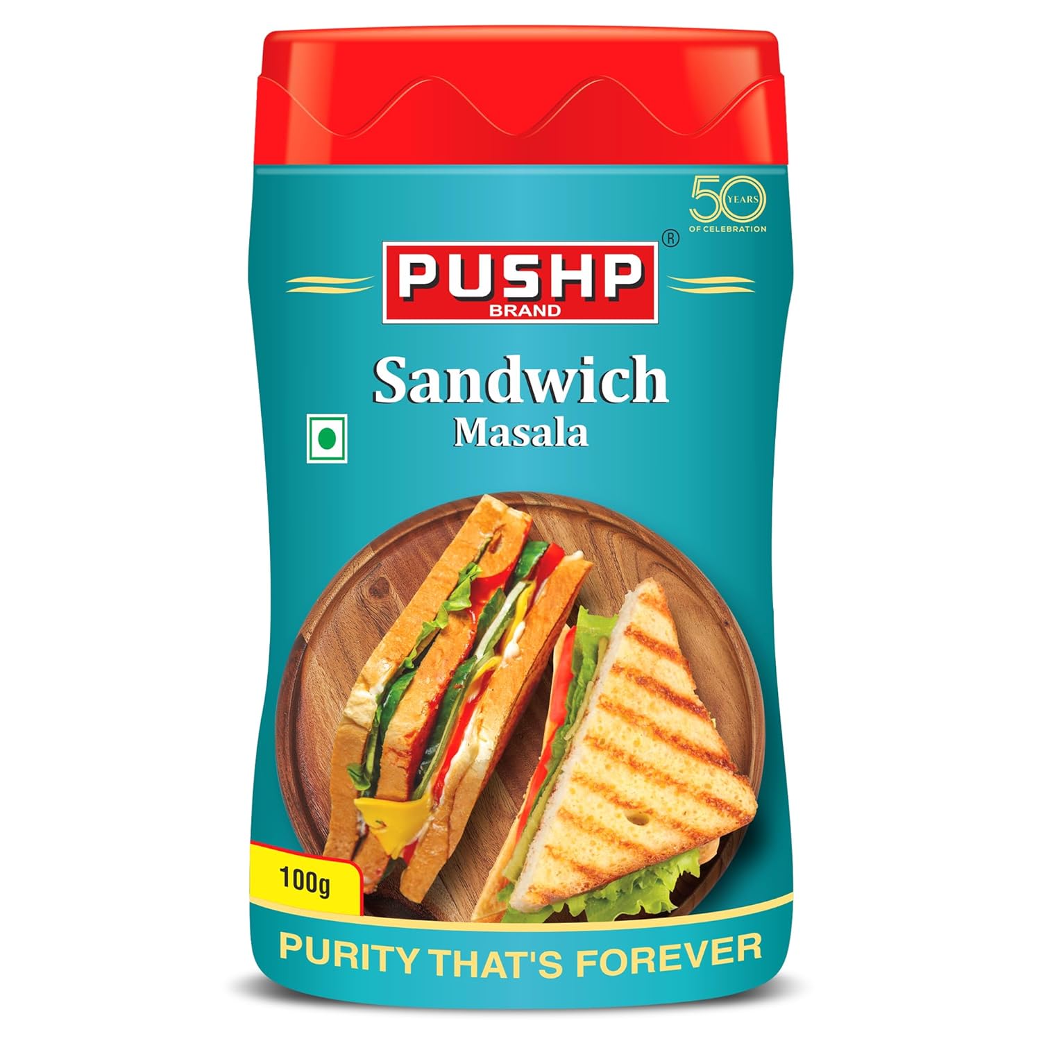 Pushp Brand Sandwich Masala Sprinkler - All-Natural Premium Spice Blend for Elevating Sandwiches and Snacks (Pack of 1)
