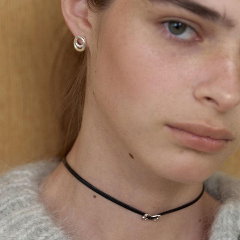 

LOVE ME MONSTER Fly Mont Leather Choker (L253MNK090) SILVER