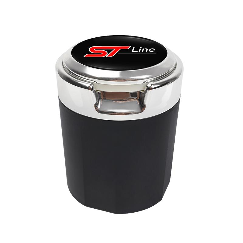 Suede Car Interior Ashtray Portable Garbage Box Storage Barrel For Ford Focus 2 3 Mondeo Kuga Fiesta MK7 Escort Edge C-Max Fiest