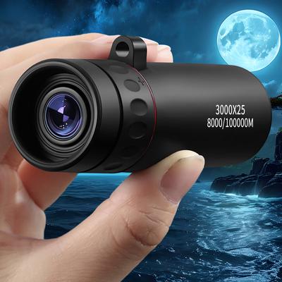 3000x25 Long Range HD Professional Adult Monocular and Mini Portable Telescope for Outdoor Camping and Hunting