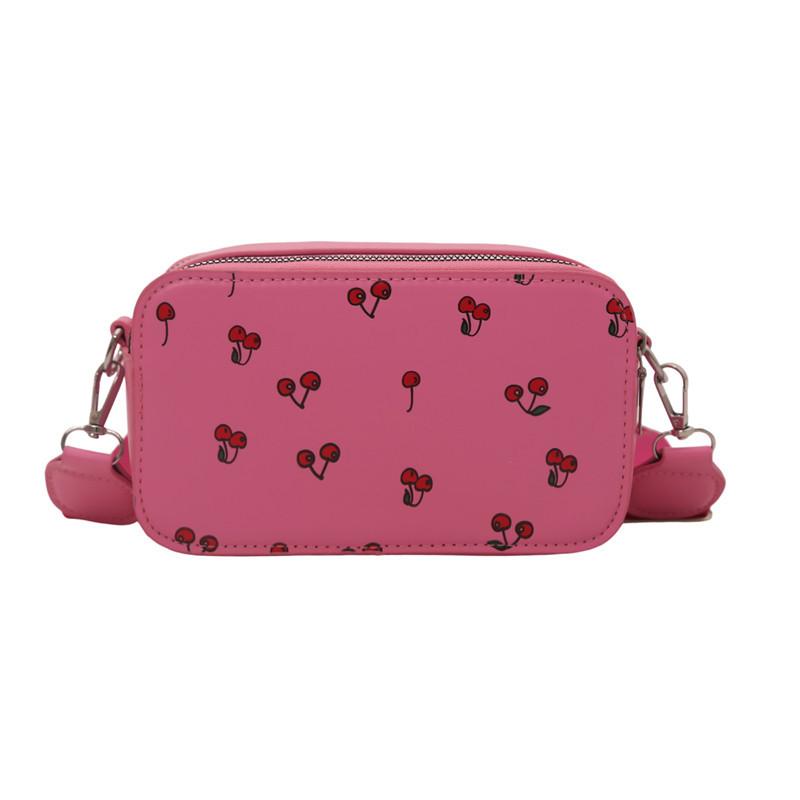 

Cute printed casual summer new Korean retro texture shoulder crossbody portable small square bag women s bag рожевий