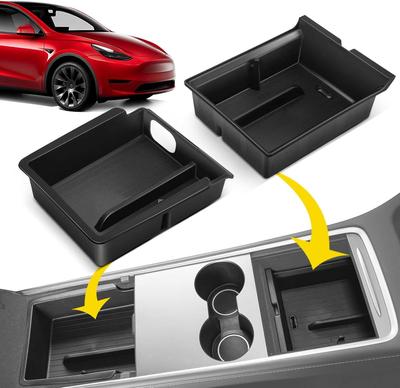 Center Console Organizer Tray Fit For Model 3 & Model Y 2021-2023 Center Lower Bottom Storage Box with Sunglass Holder