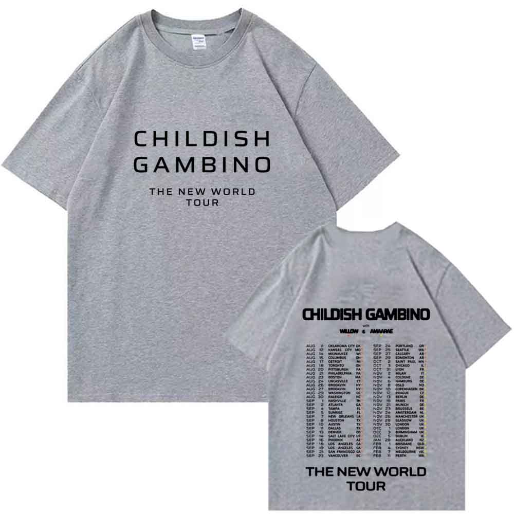 

Women s Childish Gambino The World Tour T-shirt Women O-neck Summer Casual Shirt Oversized T Shirt for Regular Printing 3XL