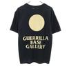 Back Print GUERRILLA BASE GALLERY Short Sleeve T-shirt M Black Men's Used