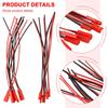 Connector Pre Wired Cable Set 2P Male + Female Pair 200mm Red + Black Wire