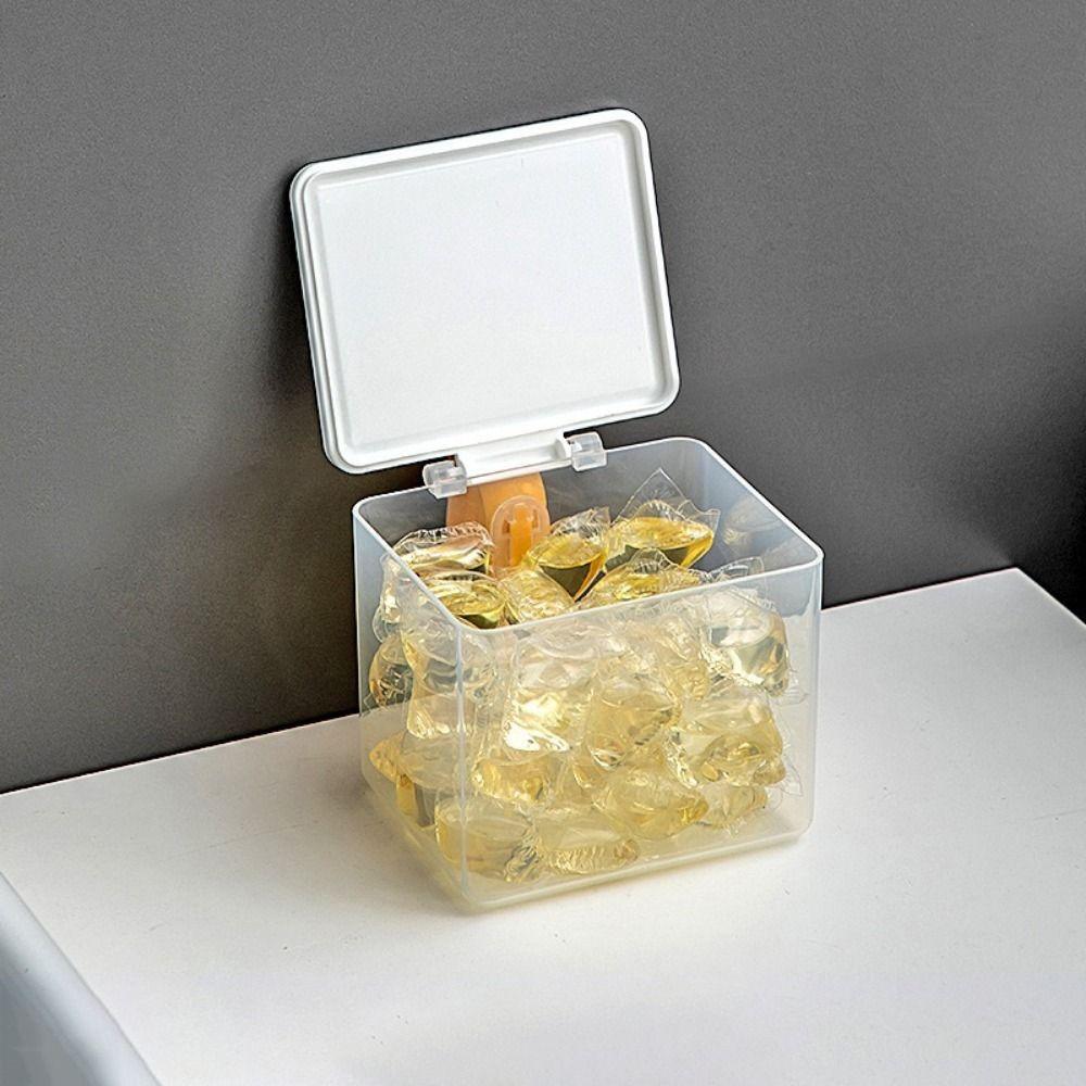 Waterproof Laundry Pods Container Dust-proof Cotton Swabs Storage Box  Bathroom