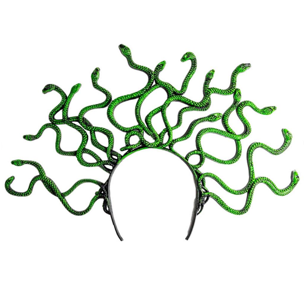 Medusa Halloween Photo Booth Props Metallic Snake Headbands Party Headpiece Crown Headbands for Music Festivals