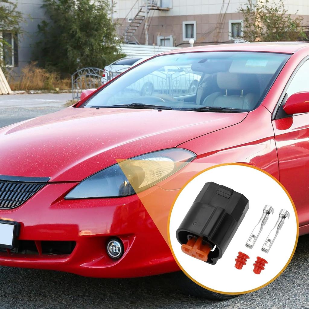 2 Pin VVT Boost Solenoid Valve Connector Plug - Car Female Wire Terminal Connector - for Suzuki Plastic Black - 1 Set