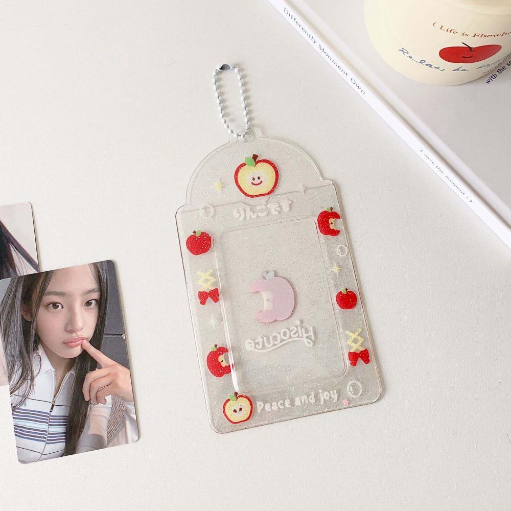 Keychain Pendant ID Photo Photocard Frame Idol Card Display Protector  School Stationery