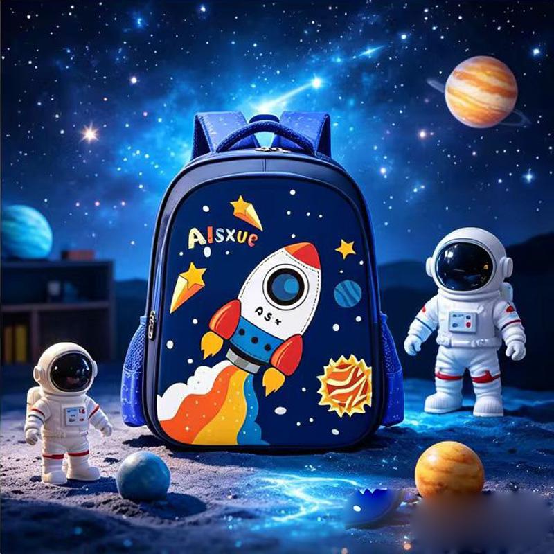 Sac à Dos École Maternelle Primaire Bleu Sac à Dos Enfant Lancement de Fusée Garçon Enfant Sac d'École Étudiant Imperméable Sac à Dos Bébé Garçon