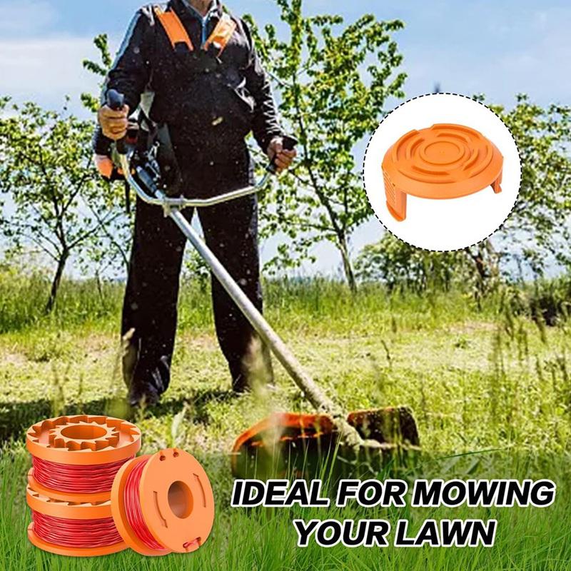 A96I-Trimmer Spool Line For Worx Replacement Grass Trimmer Line Spool Set For Worx Weed Eater 10FT/3.1M