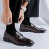 Fashion New Men High Quality Genuine Leather Designer Shoes Formal Oxfords Footwear Antiskid Driving Party Dating Business Work Loafers
