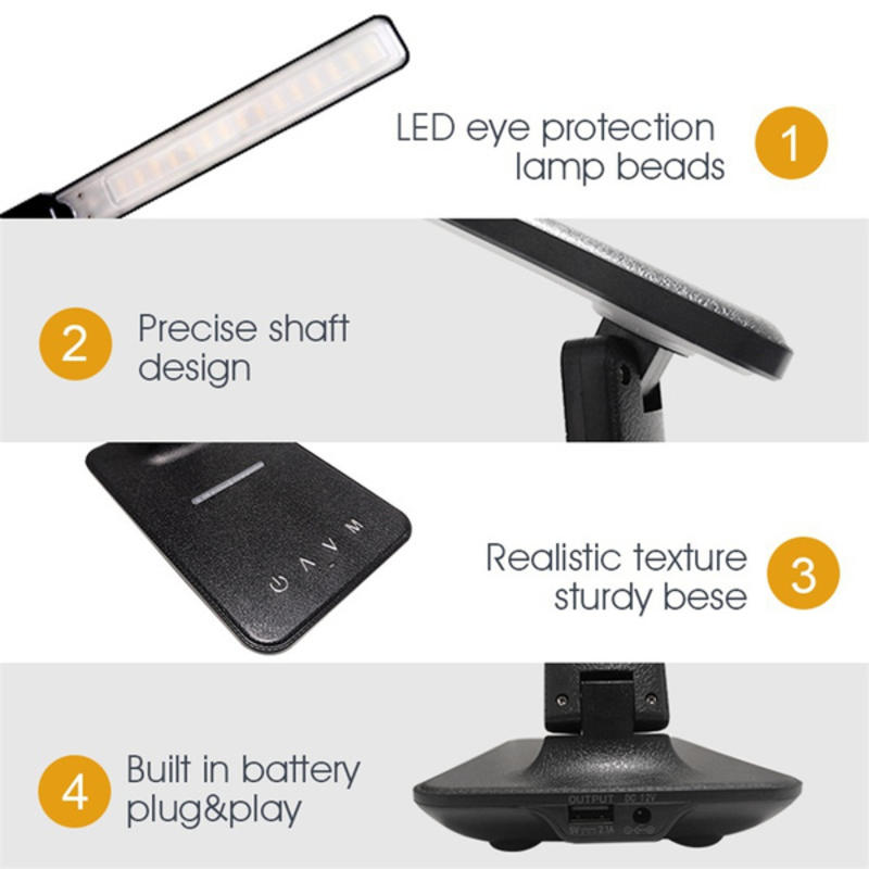 LED Desk Lamp with Wireless Charger, Dimmable Desk Lamp with USB Charging P