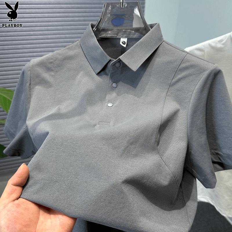 PLAYBOY Men s Ice Silk Polo Shirt 4XL