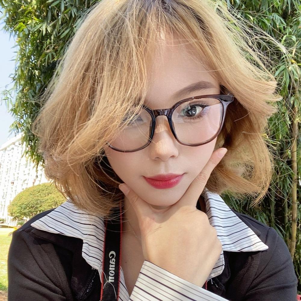 Transparent Square Frame Myopia Glasses Lightweight Large Frame Eyewear  Unisex