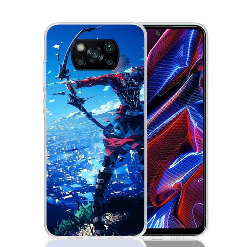 Fate Zero Stay Night Archer Phone Case For Xiaomi Poco X7 X6 X5 Pro F7 Ultra Redmi 15C 15 13 13C 12 12C 10 10A 10C 9 9A 9C 9T Co