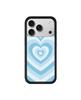 New WildFlower Style Phone Case with Gradient Heart & Bow Ribbon Print For iPhone 17 16 15 14 13 12 Pro Max Plus air Frame Shock
