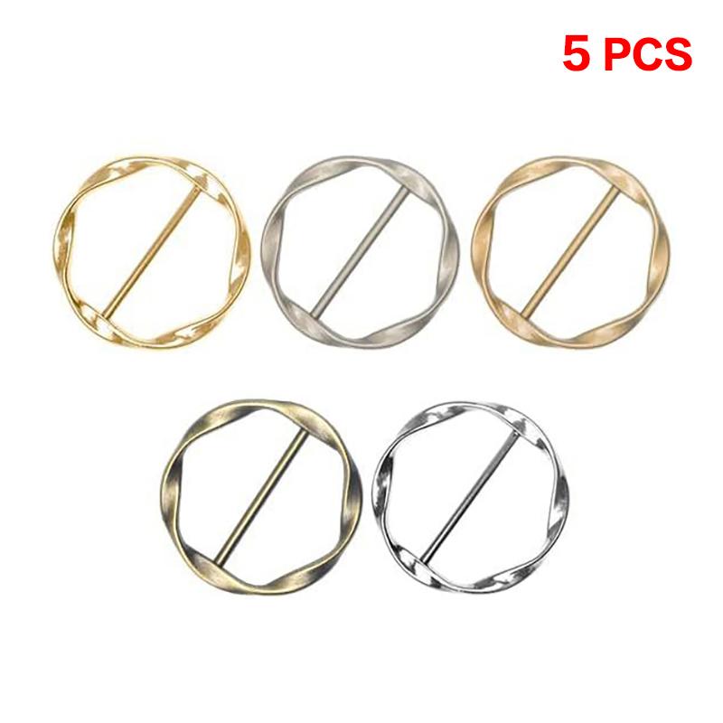 

5/6 шт. Металлическая круглая пряжка для шелкового шарфа из сплава цинка в виде спирального круга, европейский и американский стиль