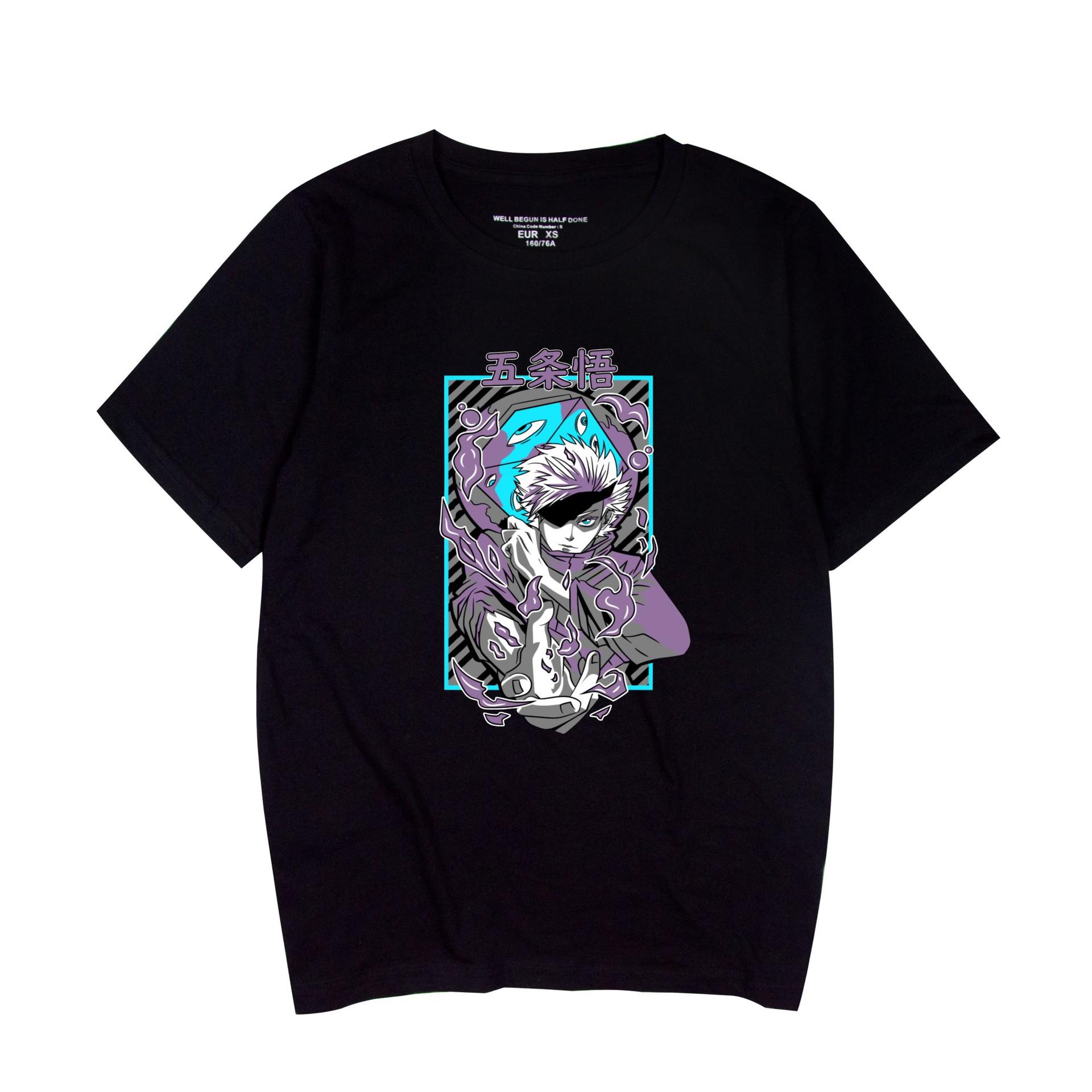 

New Anime Jujutsu Kaisen Printed Men s T-shirt Unisex Casual Fashion Street Harajuku Style Short-sleeved Tops T-shirt XS чёрный