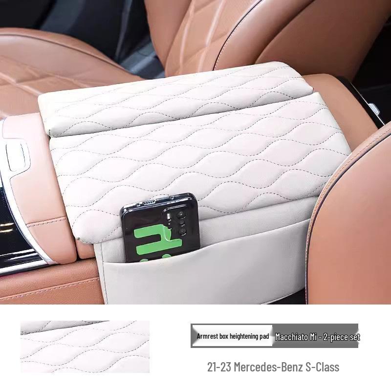 Mercedes Armrest Box Protective Pad Cover for E300, LC2600L, and GLC300L Decoration.