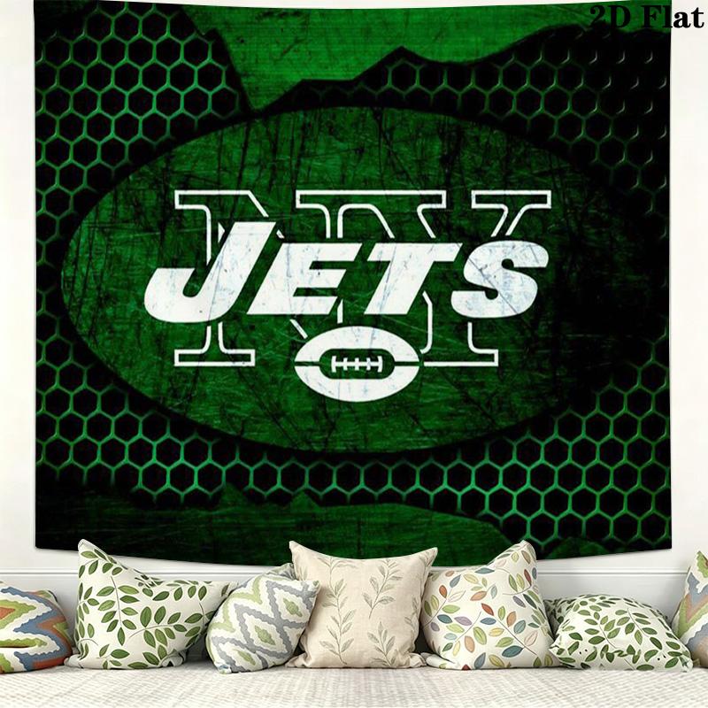 New york jets Logo Wall Tapestry Aesthetic Wall Hanging Printed Fabric Blanket Decorative Tapestries for Bedroom Living Room Home Decor